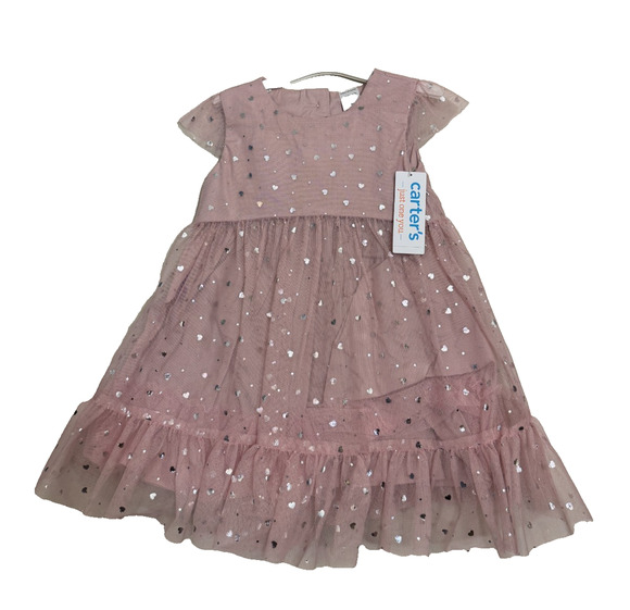 Carter's Other - Carter's Just One You Baby Girls' 2pc Holiday Glittery Tulle Dress Pink 18M